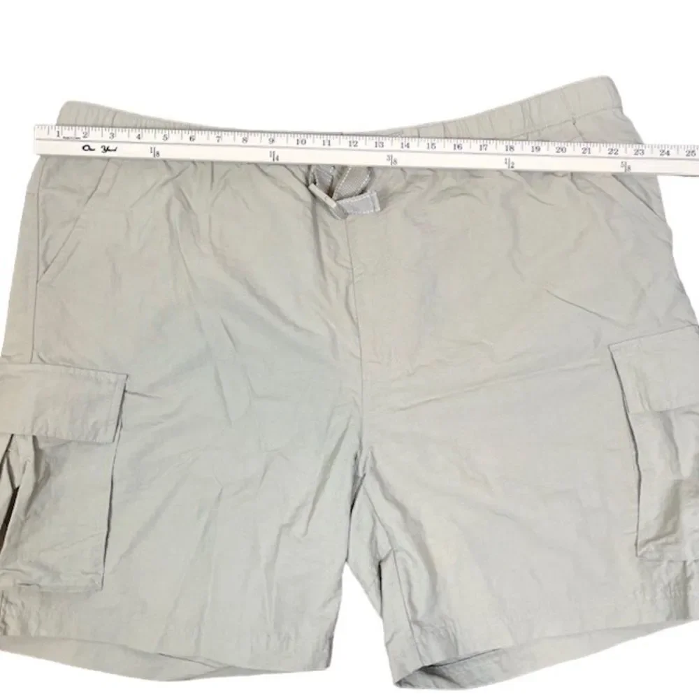 Lands' End Men's Nylon River Shorts with Liner Cargo Beige Tan Khaki Size XXL‎